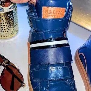 Bally | Shoes | Bally Herick Blue Leather High Tops Sneakers  display picture 3